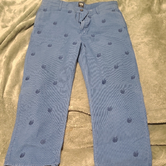 Lee Other - Lee Men's Blue Corduroy Pants with The Hundreds Embroidery